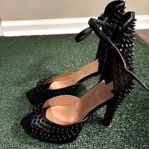 Red Bottom SZ 10 PEEP TOE HEEL PLATFORM SHOE